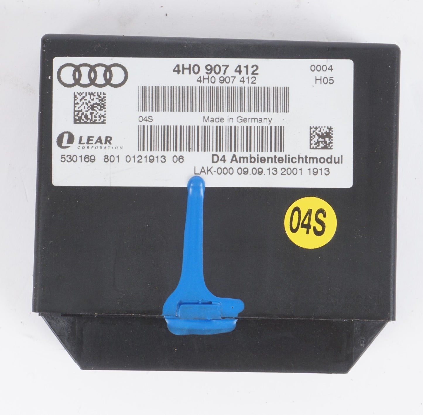 12-17 AUDI A8L A8 Comfort Control Keyless Entry Module Unit 4H0907412 OEM