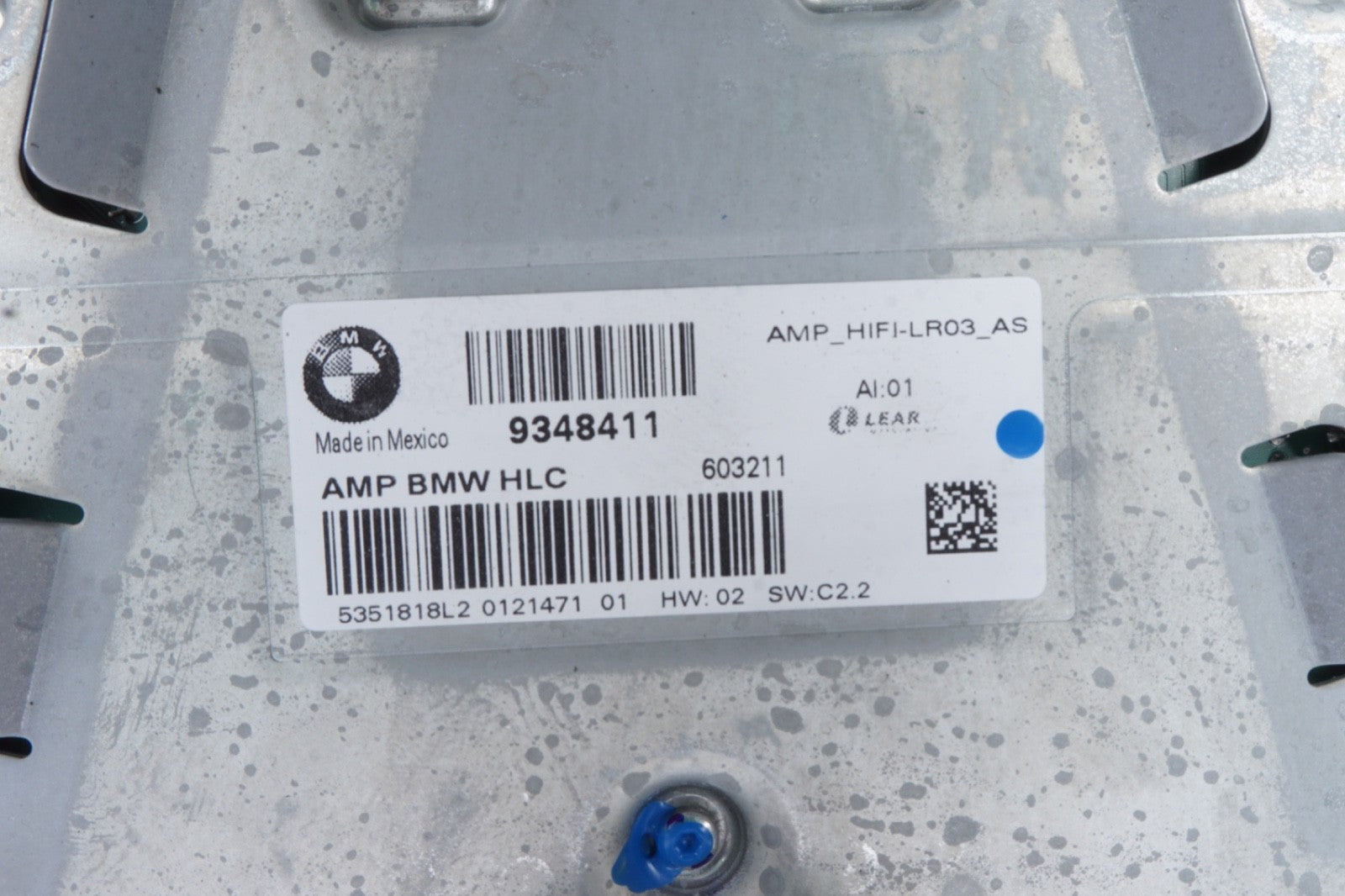 2011 - 2018 BMW X3 F25 HI-FI SYSTEM AUDIO AMPLIFIER AMP 9348411 OEM