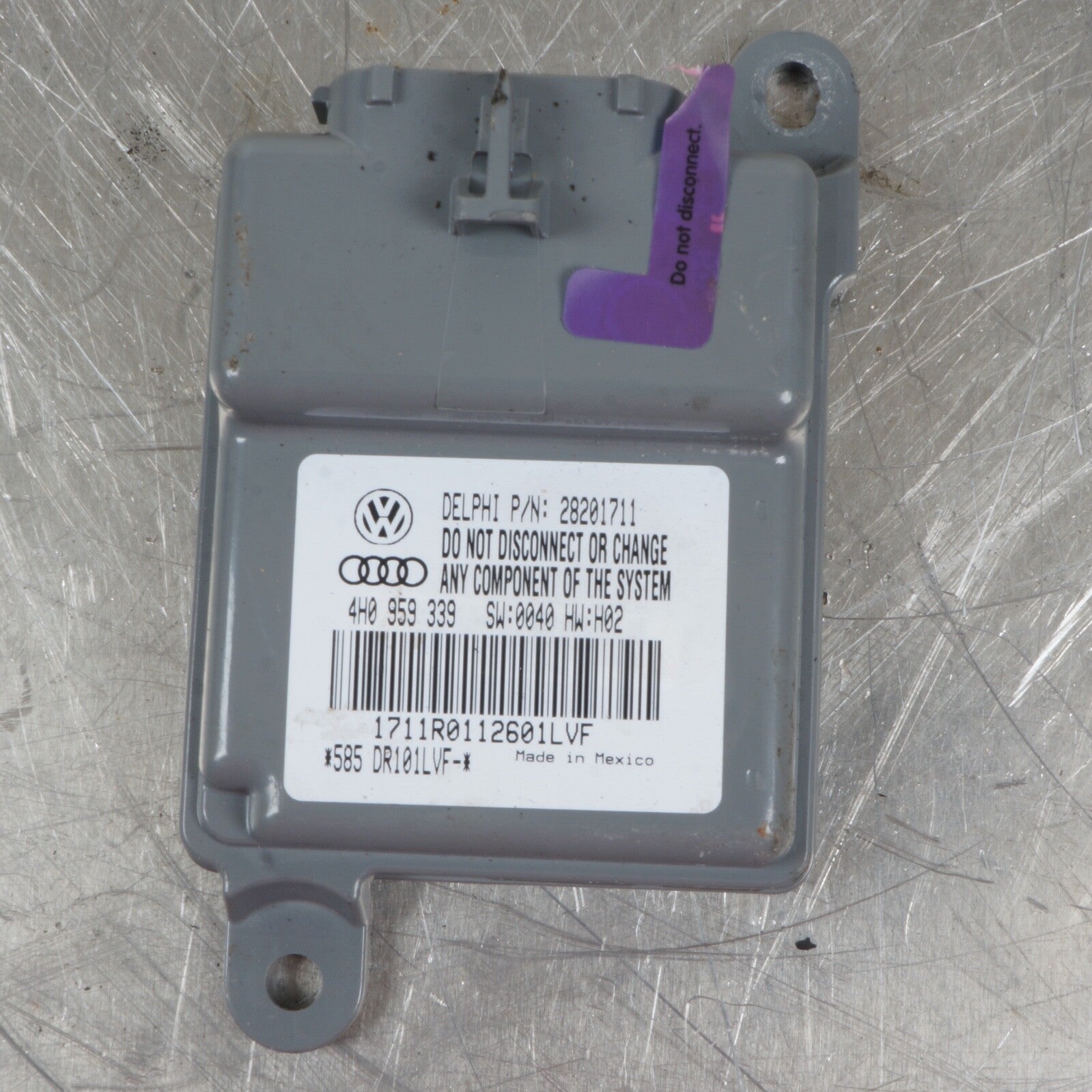 2011-2018 AUDI A8 A8L S8  FRONT RIGHT SEAT OCCUPANT SENSOR MODULE 4H0959339A OEM