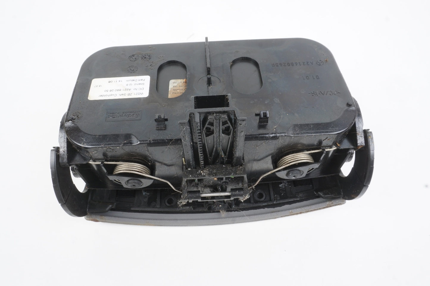07-09 Mercedes W221 S600 S550  Center Console Cup Holder Cover Trim Black OEM