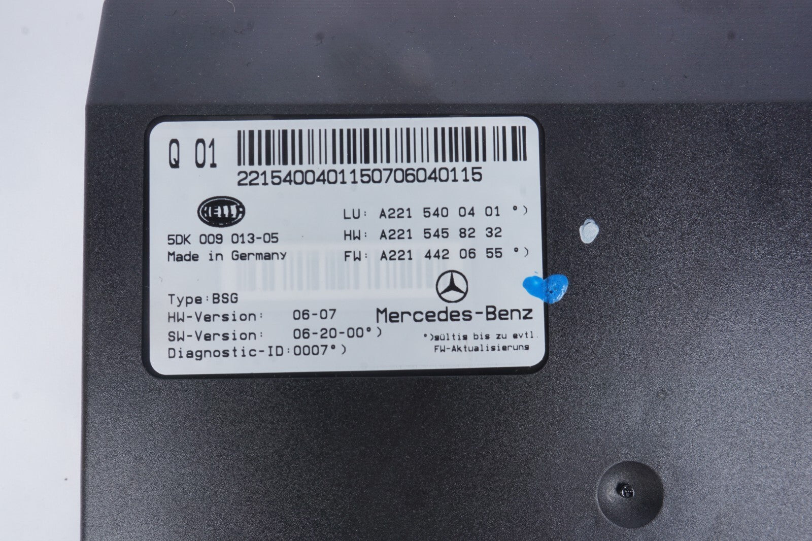 07-13 Mercedes W221 S550 CL550 Electric Power Supply Control Fuse Box Module OEM