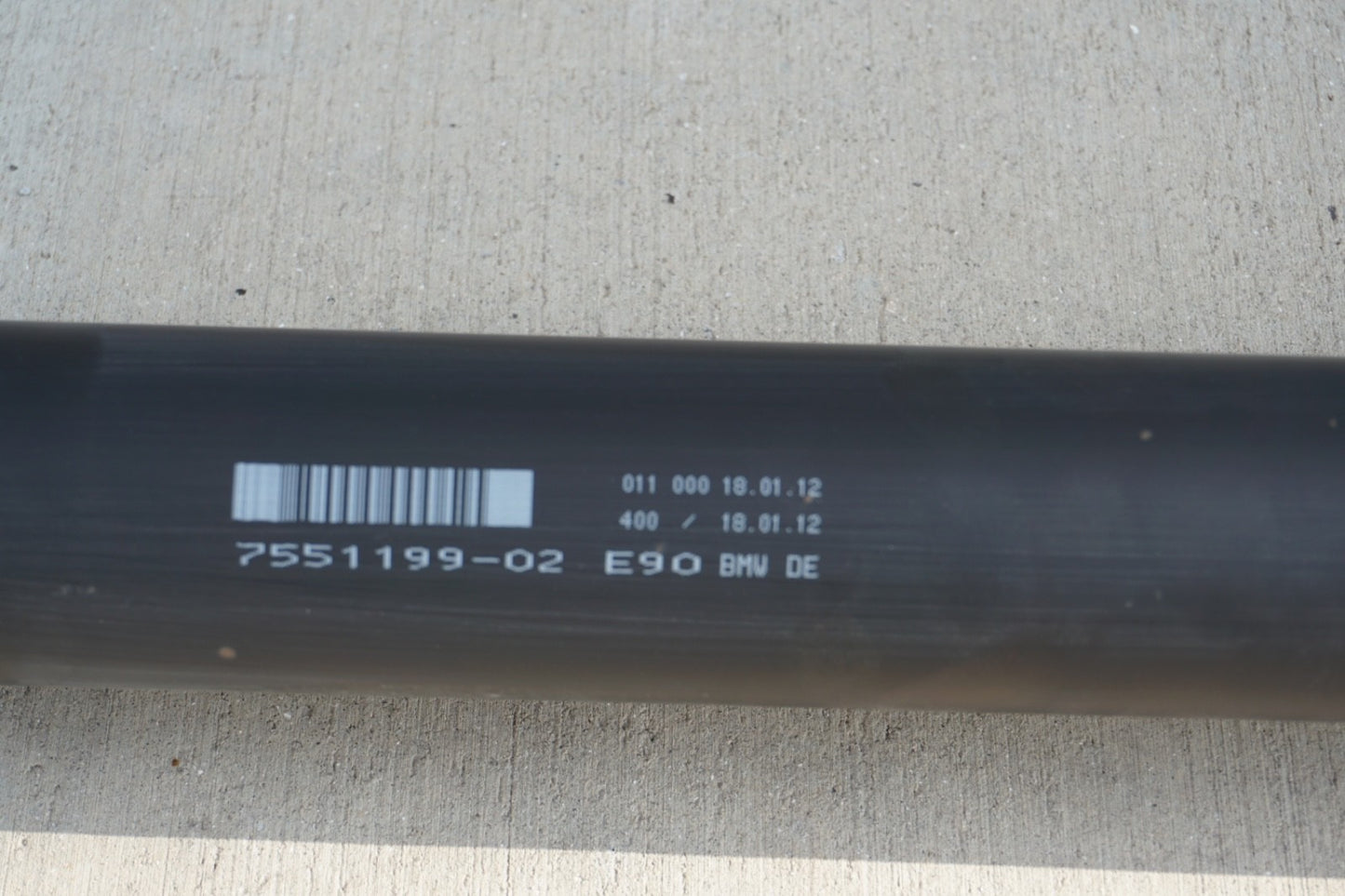 2009 BMW 328i E92 COUPE DRIVE SHAFT LINE RWD AUTOMATIC A/T 7551199