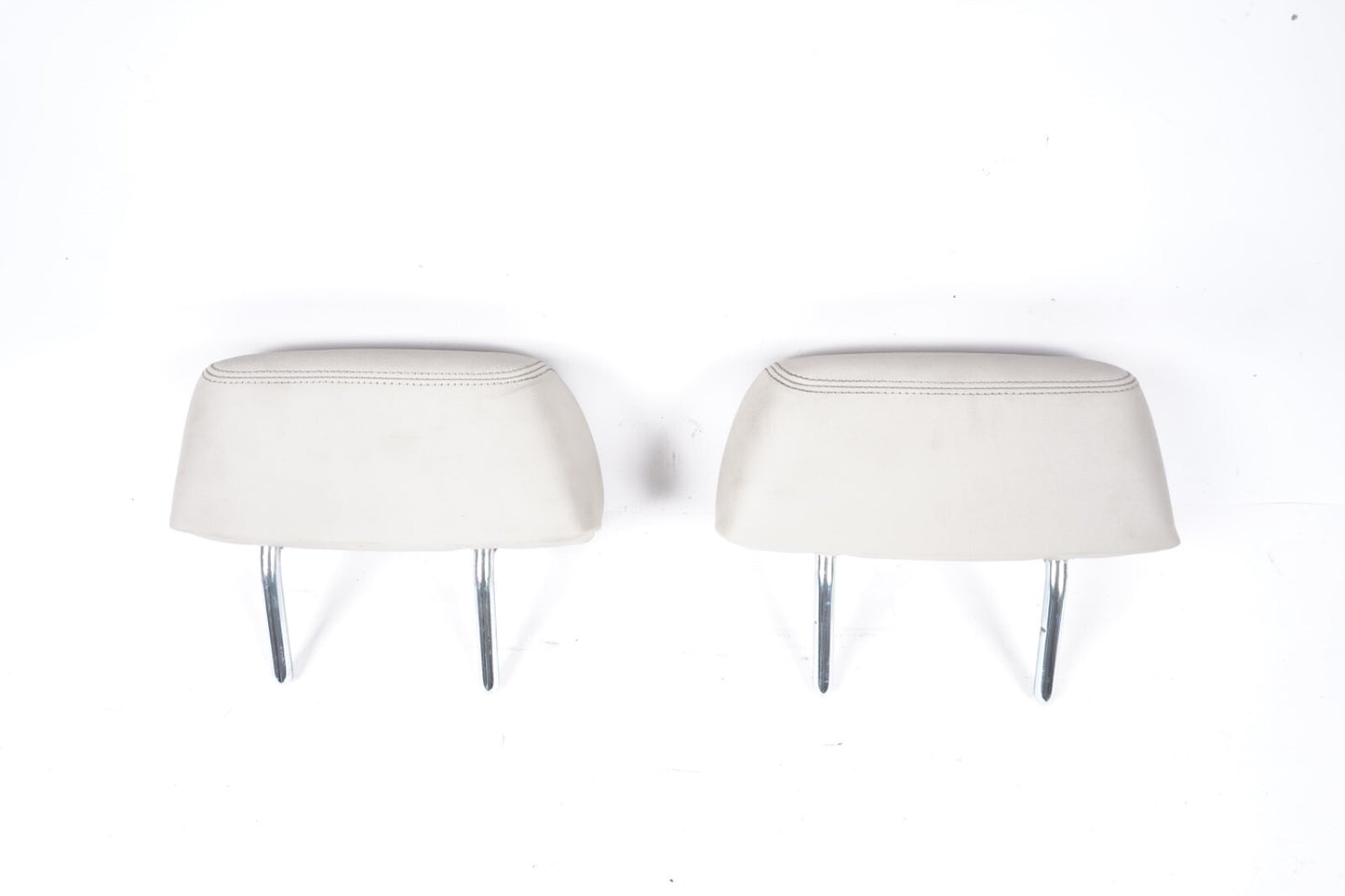 2012-2018 BMW 650I REAR LEFT & RIGHT HEADREST SET GRAY LEATHER OEM