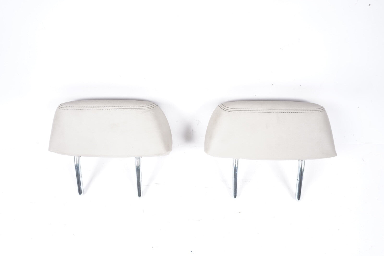 2012-2018 BMW 650I REAR LEFT & RIGHT HEADREST SET GRAY LEATHER OEM
