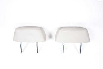 2012-2018 BMW 650I REAR LEFT & RIGHT HEADREST SET GRAY LEATHER OEM