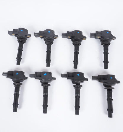 07-13 MERCEDES S550 W221 IGNITION COIL A0001502780 SET OF 7 OEM