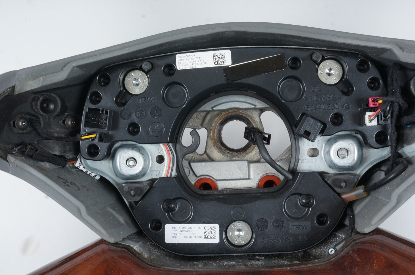 2010 - 2013 MERCEDES W221 S550 STEERING WHEEL WOOD  & PADDLE OEM