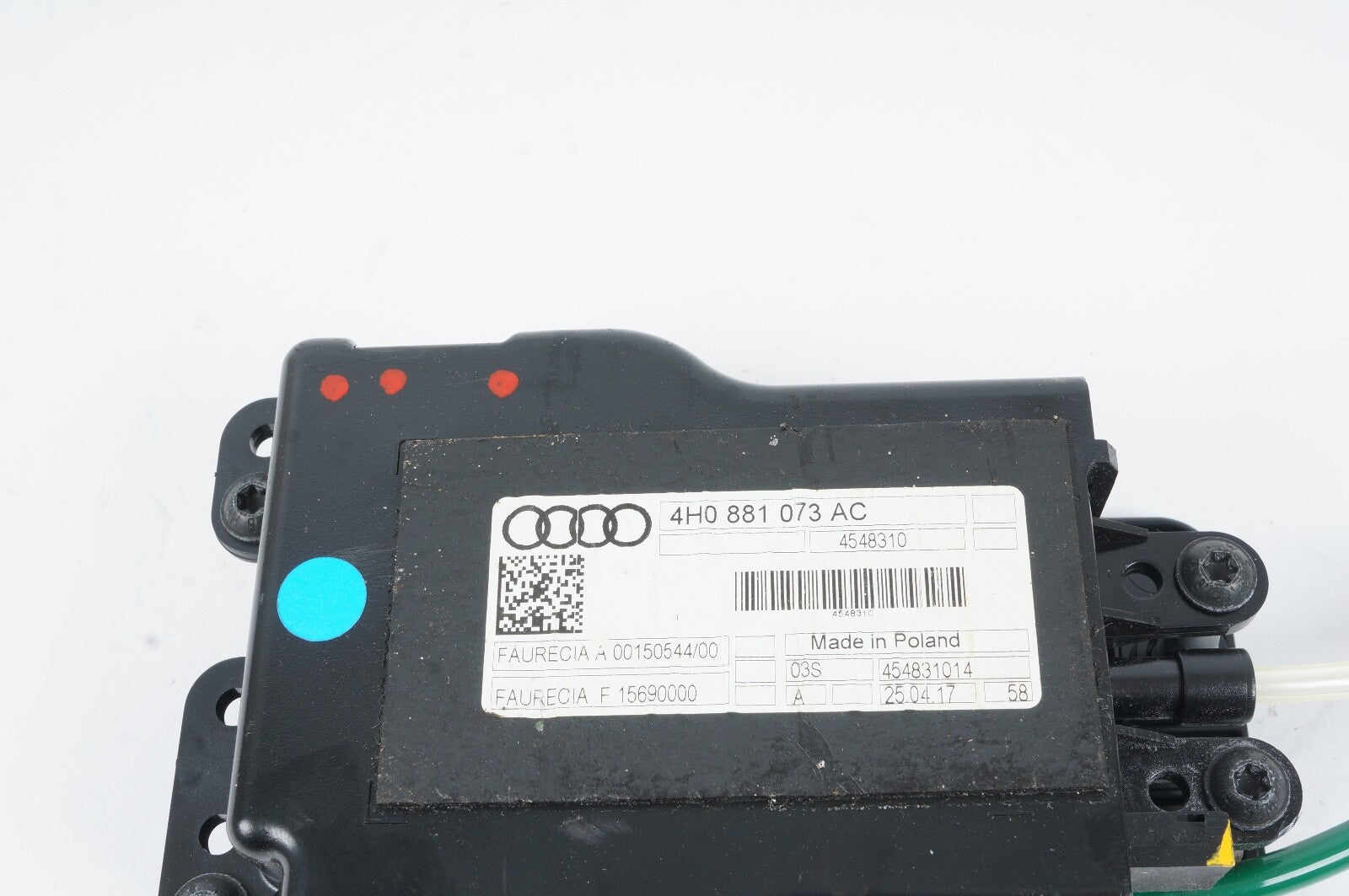 2011 - 2018 AUDI A8 L FRONT LEFT DRIVER SIDE SEAT AIR PUMP OEM 4H0881073