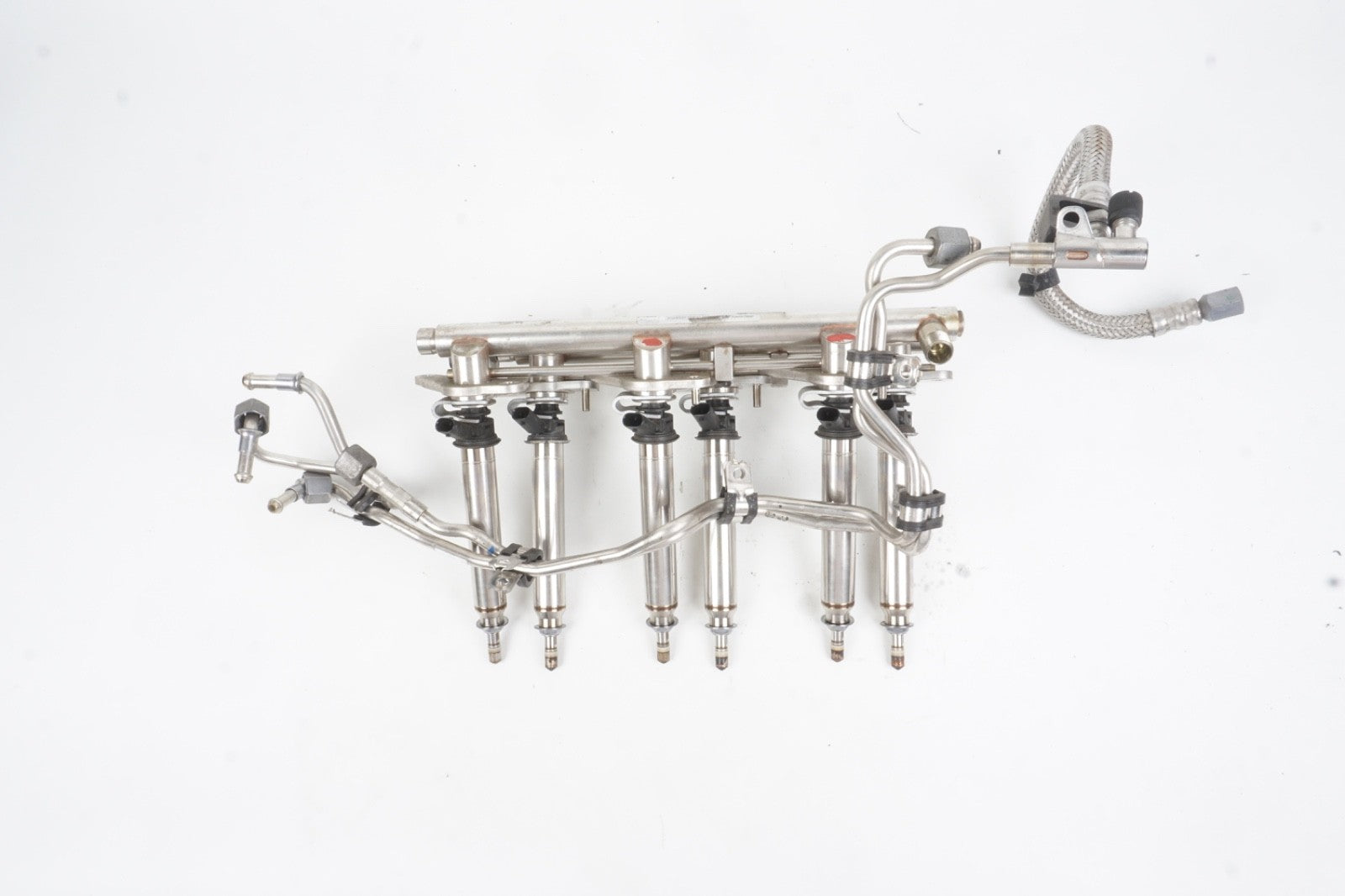 12-16 Mercedes W207 E350 Left & Right Side Fuel Injection Rail Line Injectors