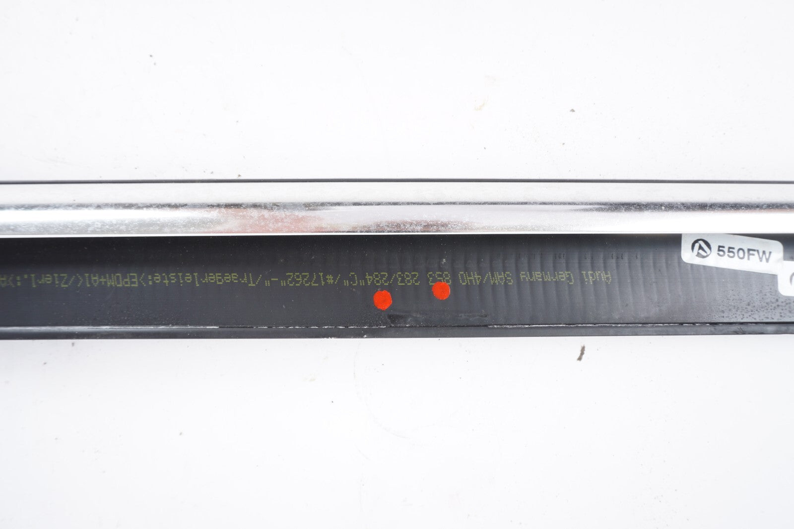 11-17 AUDI A8L FRONT RIGHT PASSEGER SIDE DOOR WINDOW BELT MOLDING CHROME OEM