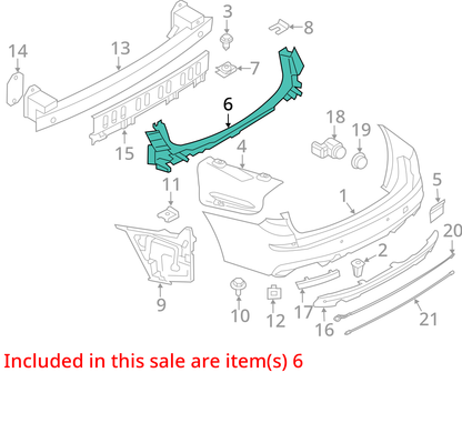 2010 - 2017 BMW 535i 550i GT Rear Bumper Center Guide Mounting Bracket F07