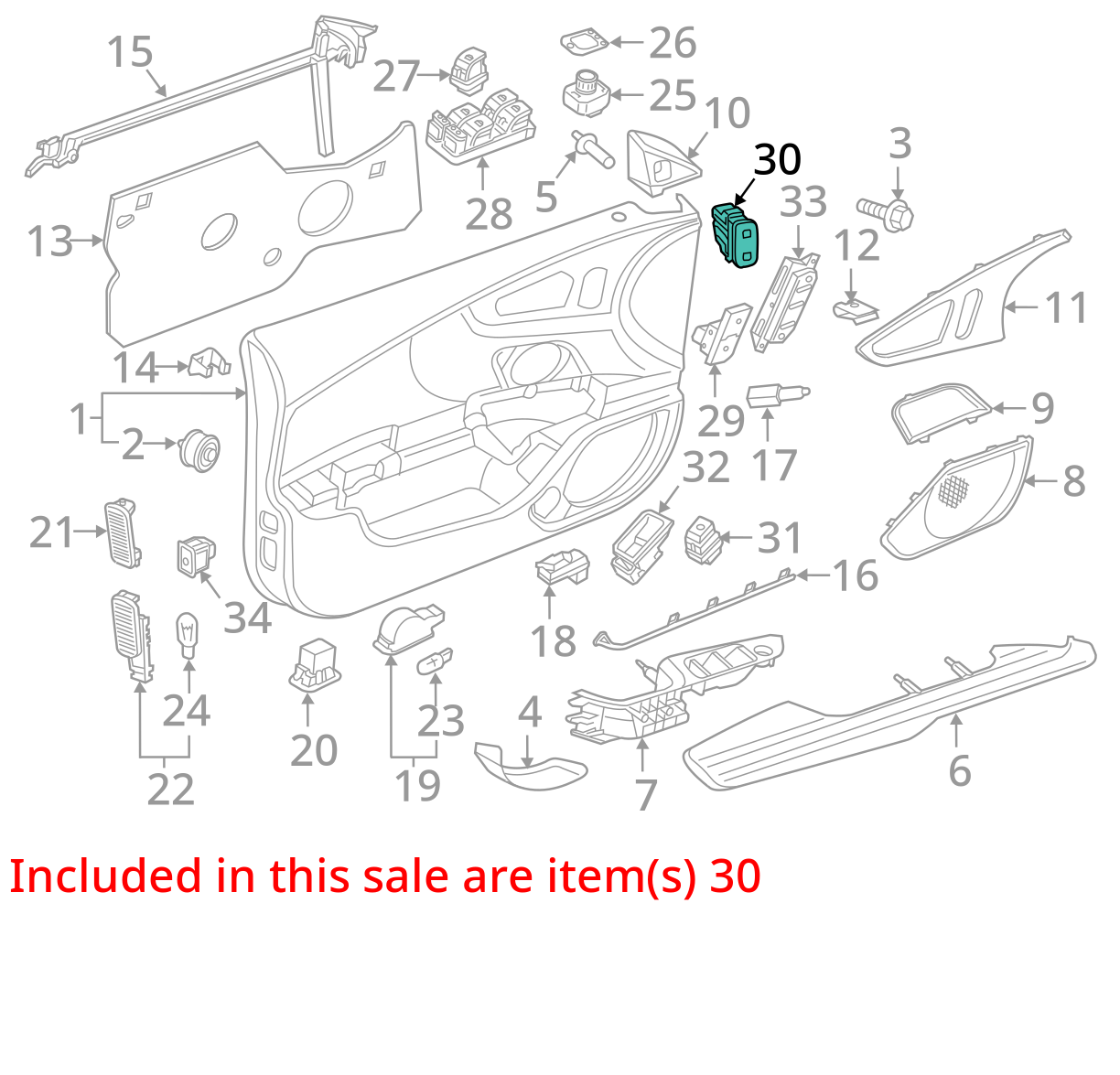 2012 - 2017 AUDI A7 S7 RS7 BLIND SPOT ALERT SWITCH 4G8857505A OEM