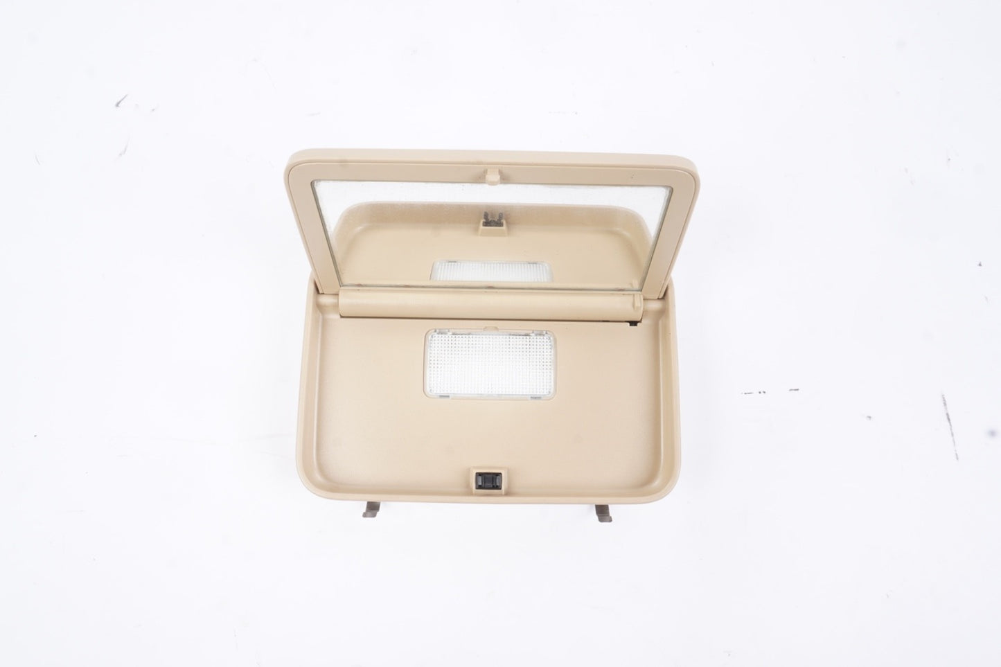 07-13 Mercedes W221 S550 S400 Rear Overhead Vanity Mirror Beige 2218101817 OEM