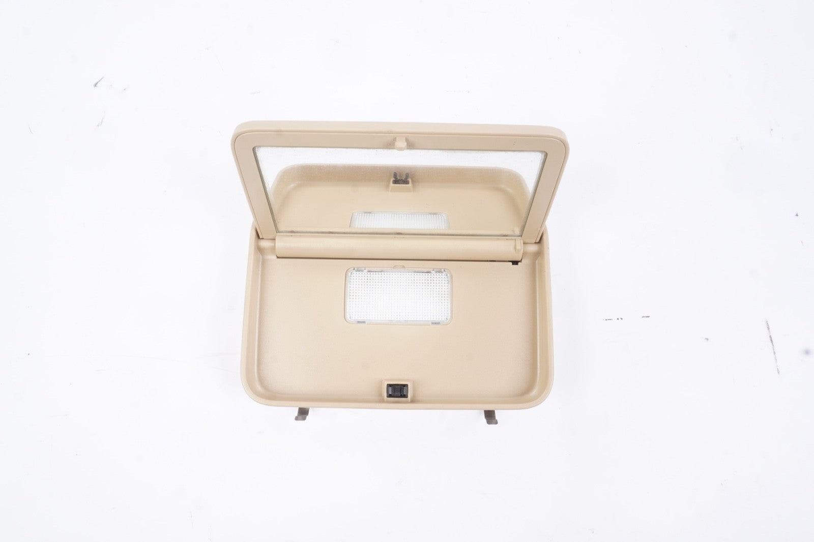 07-13 Mercedes W221 S550 S400 Rear Overhead Vanity Mirror Beige 2218101817 OEM
