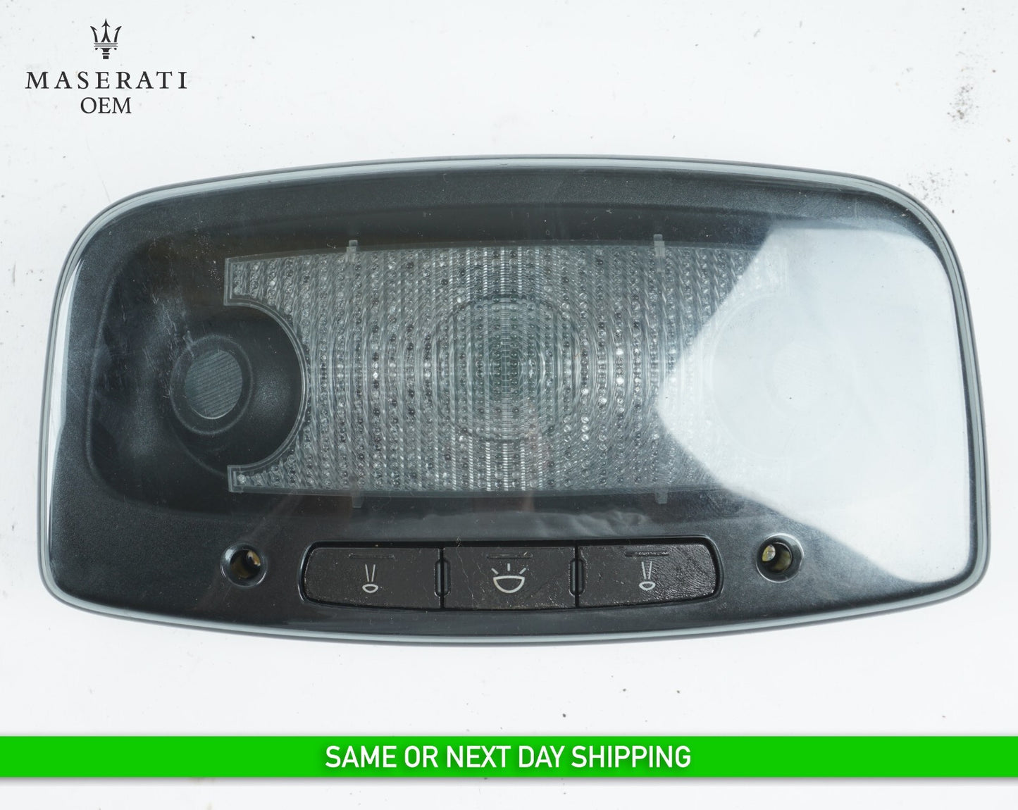 14 - 20 MASERATI QUATTROPORTE REAR OVERHEAD ROOF DOME LIGHT LAMP BLACK OEM