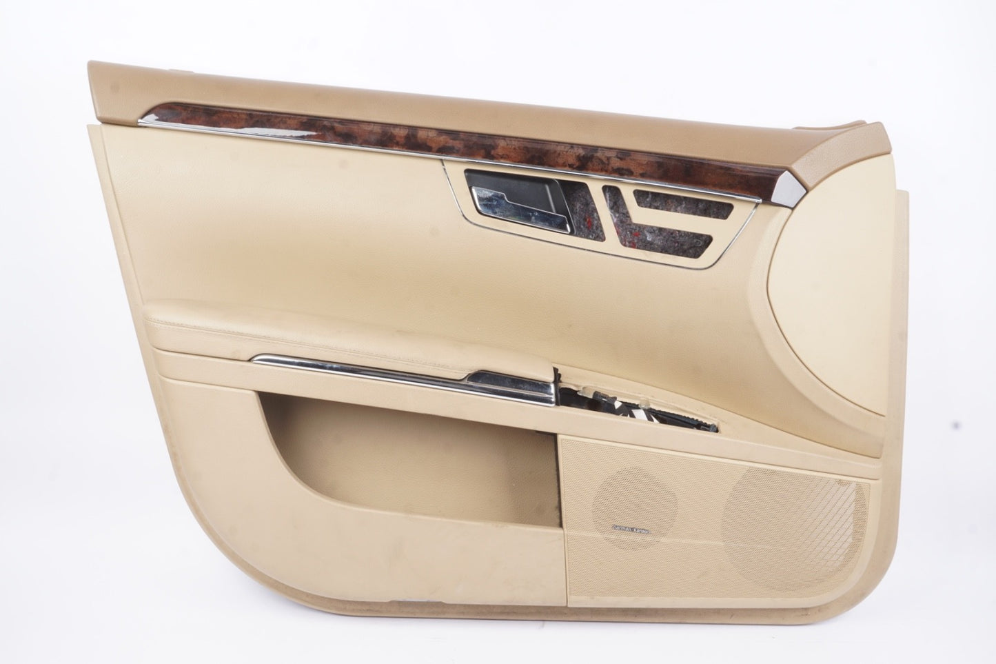 10-13 Mercedes W221 S550 Front Left Side Interior Door Panel BEIGE OEM