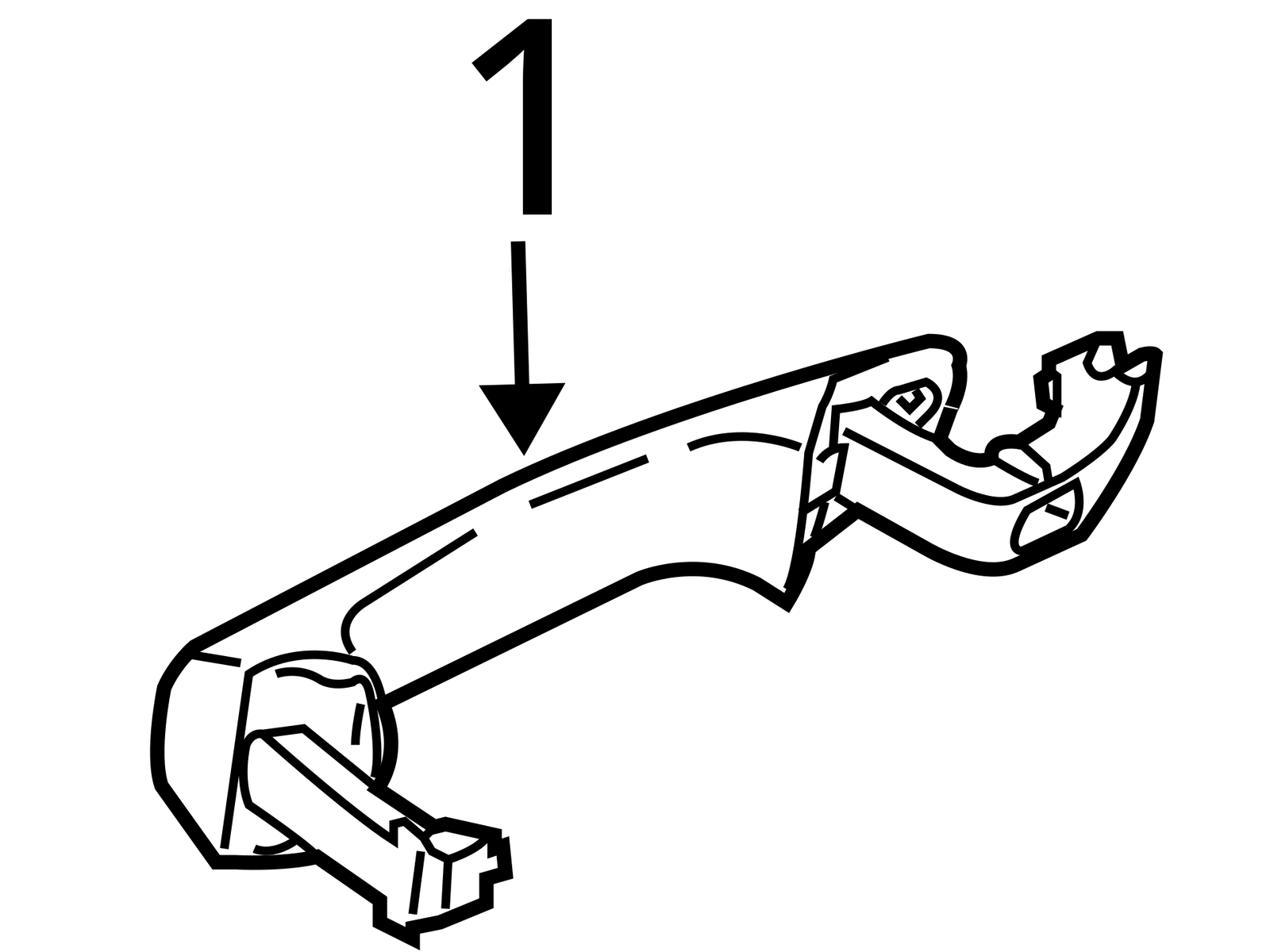 06-13 Volvo C70 Front LEFT  DRIVER Side Exterior Door Handle Trim White Oem