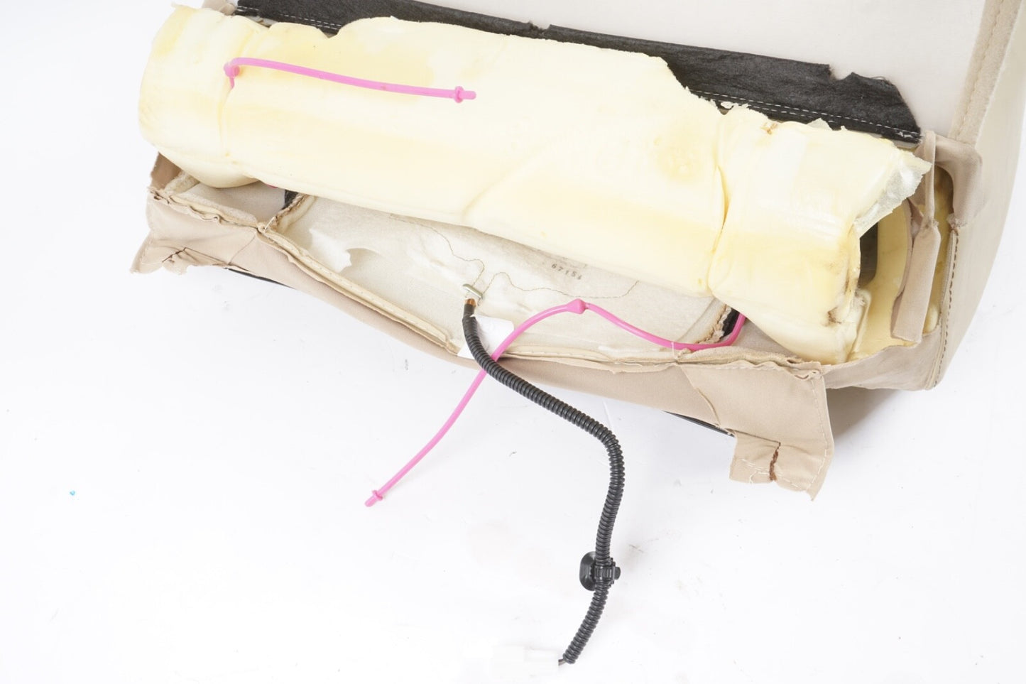 2014-2016 TOYOTA HIGHLANDER FRONT LEFT DRIVER SEAT LEATHER BACKREST OEM BEIGE