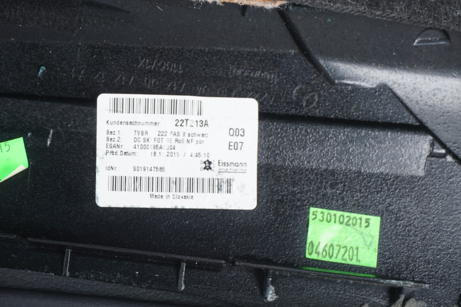 14 - 17 Mercedes W222 S600 S550 Rear Door Panel Trim Right Passenger Side OEM