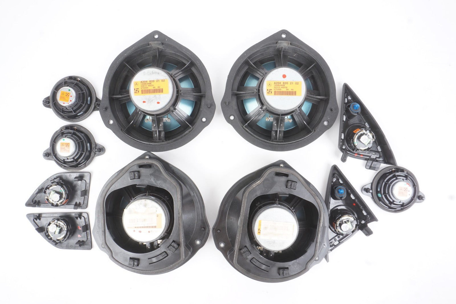 11-17 Mercedes W207 E550 E350 Convertible Audio Speaker Tweeter SET of 11 OEM