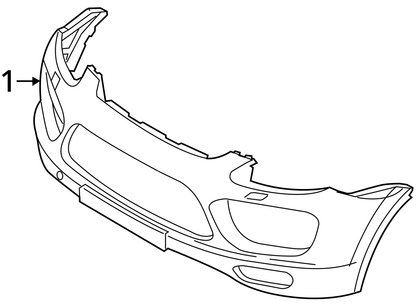 11-14 Porsche Cayenne 958 Front Bumper Cover 95850522131 HAS BAMAGE