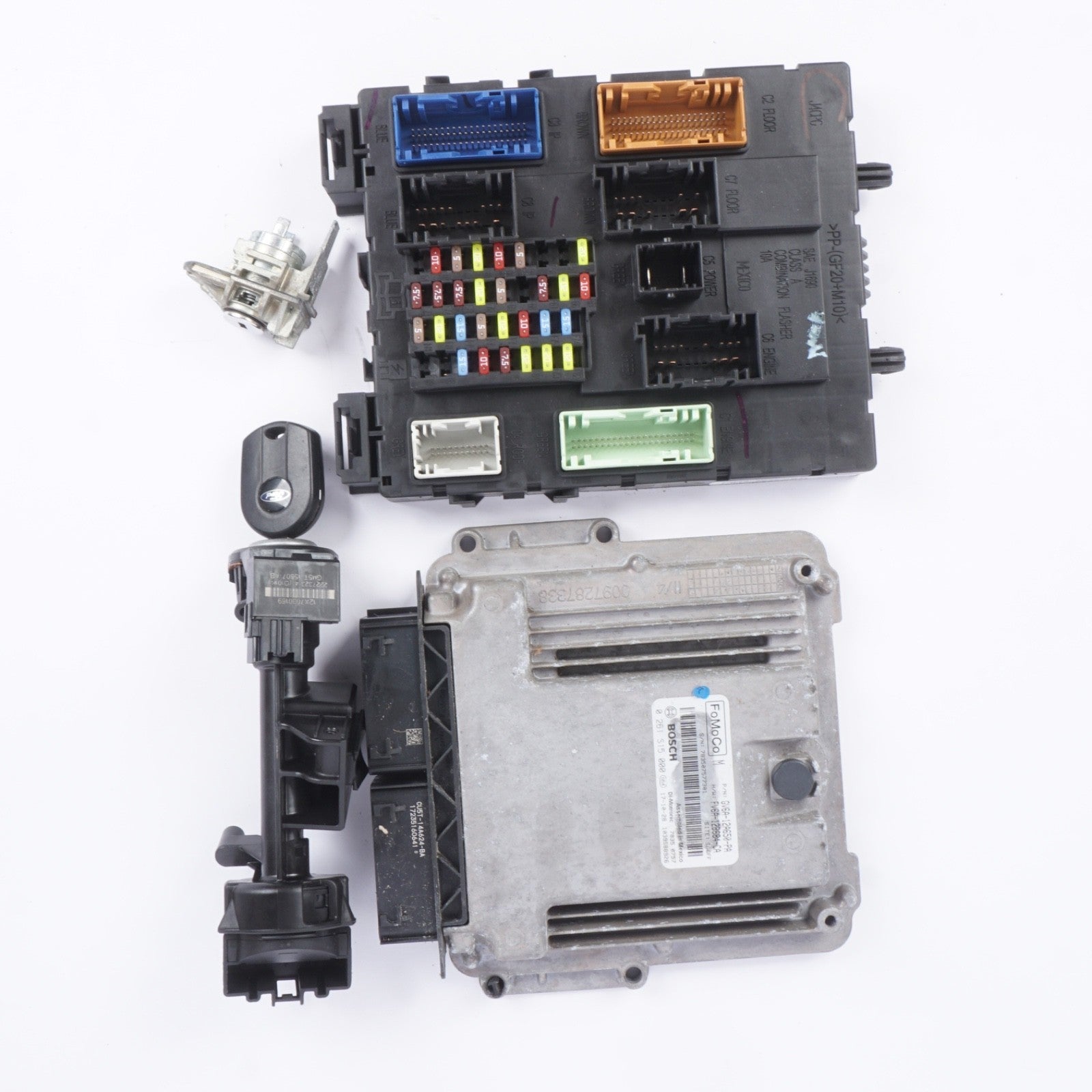 2016 - 2018 Ford Focus 1.0l Enc Engine Computer Bcm Body Control Ignition Lock