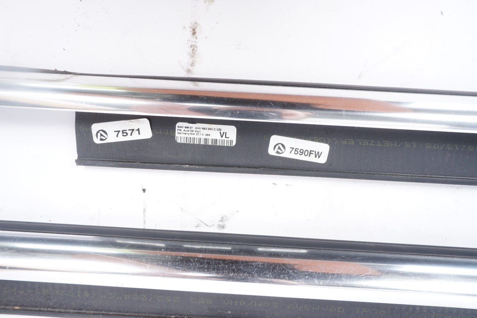 2011 - 2017 Audi A8L LONG Door Window Belt Chrome Molding SET Of 4 OEM
