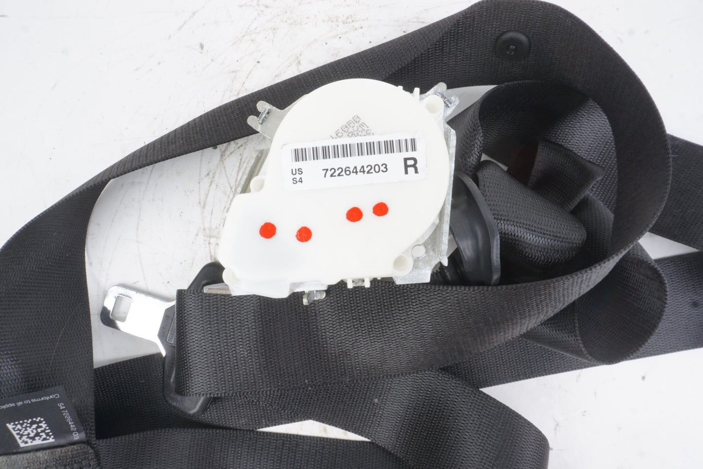 2012 - 2019 BMW 650 RH REAR RIGHT PASSENGER SEAT BELT RETRACTOR 722644203 OEM