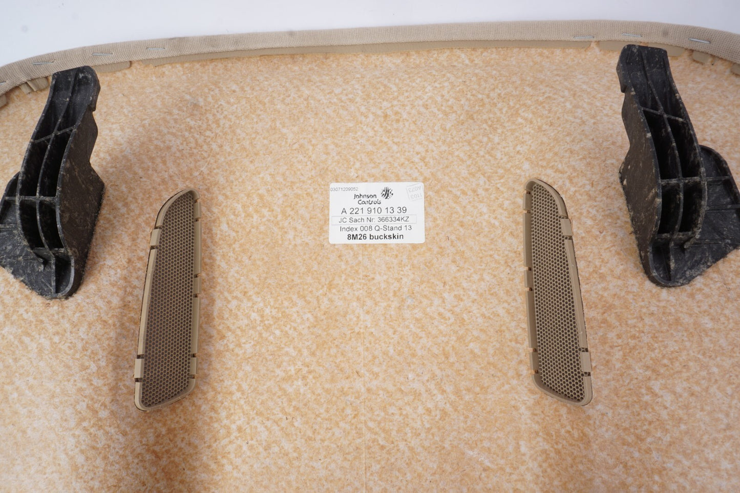 10-13 Mercedes W221 S550 Front Left / Right Side Seat Back Plate Cover Panel OEM