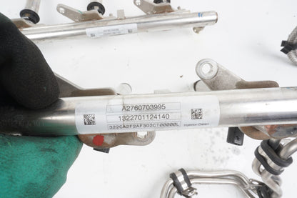 12-16 Mercedes W207 E350 Left & Right Side Fuel Injection Rail Line Injectors