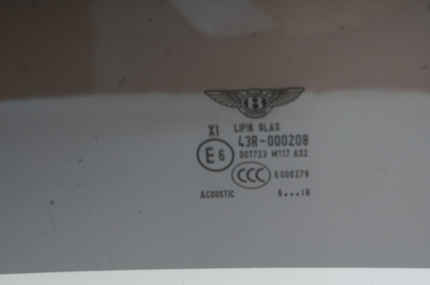 2010 - 2020 Bentley Mulsanne Rear Right Passenger Door Window Glass