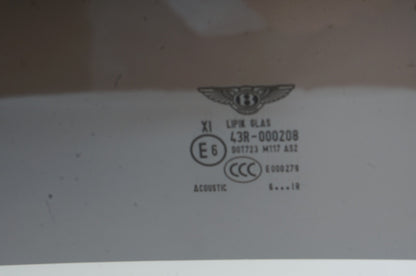 2010 - 2020 Bentley Mulsanne Rear Right Passenger Door Window Glass