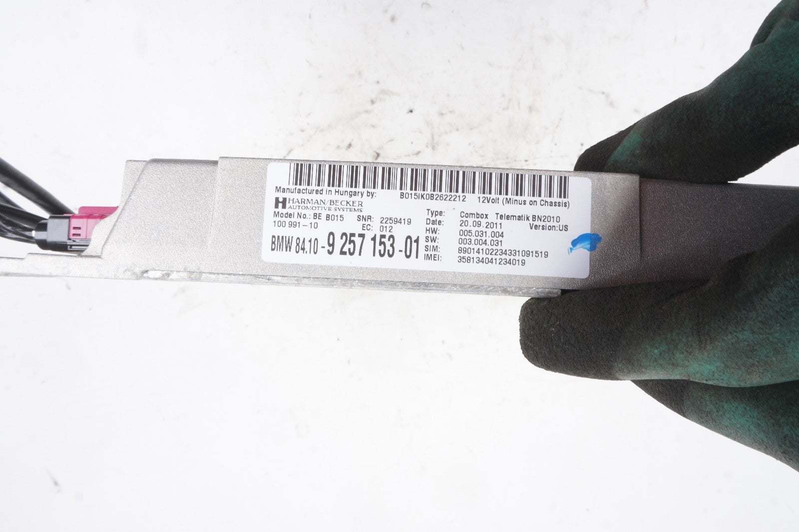 2012 – 2017 BMW 650i Telematic Bluetooth Control Module OEM 925715301