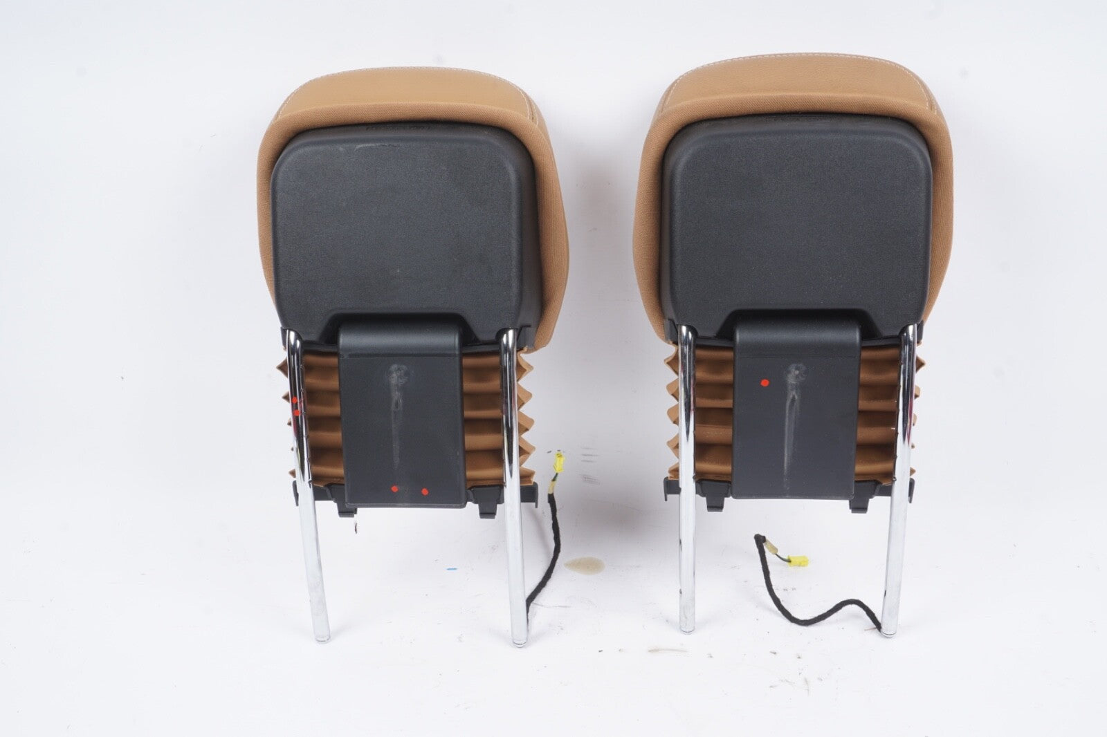 10-17 Mercedes C250 E350 Convertible Front Left Right Headrest Pair Set Brown