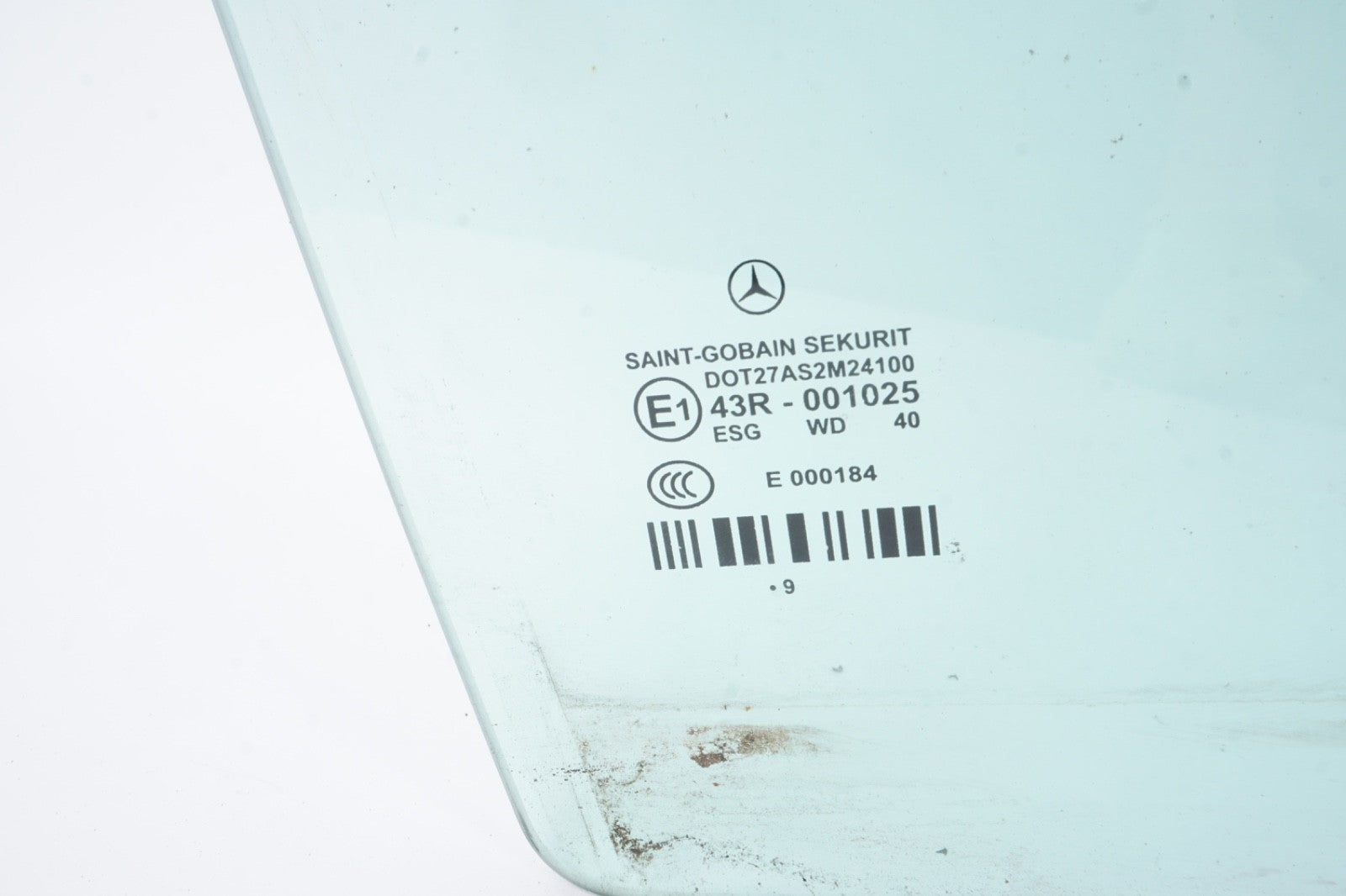 10-16 Mercedes E350 E550 W212 OEM Rear Right Side Door Window Glass
