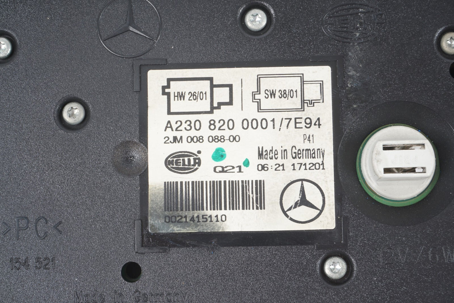 03-08 Mercedes R230 SL500 SL55 AMG Overhead Dome Light Lamp 2308200001 OEM