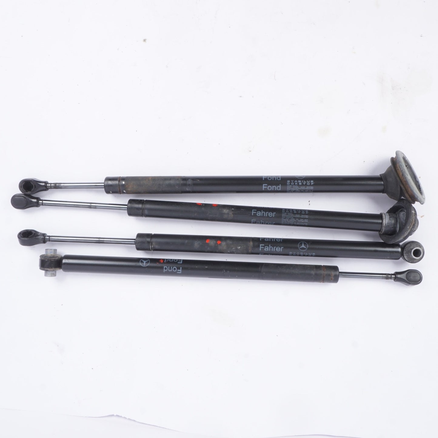 07-13 w221 MERCEDES S550 DOOR HINGE STOPPER SHOCK STRUT LEFT RIGHT SET