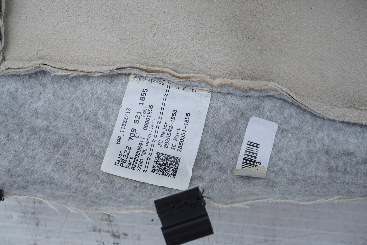 14 - 17 Mercedes S550 W222 Rear Seat Back Top Cushion Cover OEM