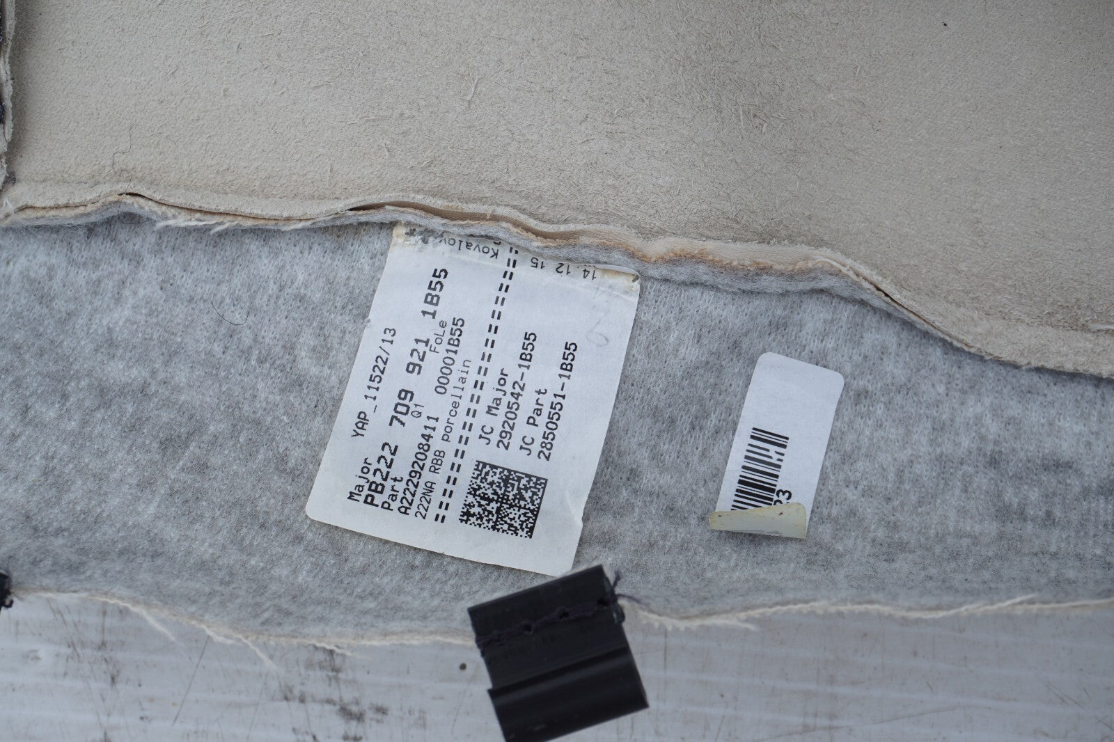 14 - 17 Mercedes S550 W222 Rear Seat Back Top Cushion Cover OEM