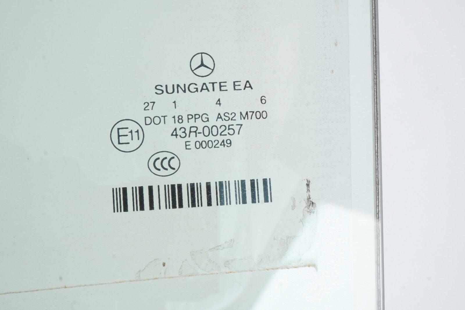 07-13 Mercedes W221 S550 S63 Rear Left Driver Side Door Window Glass OEM