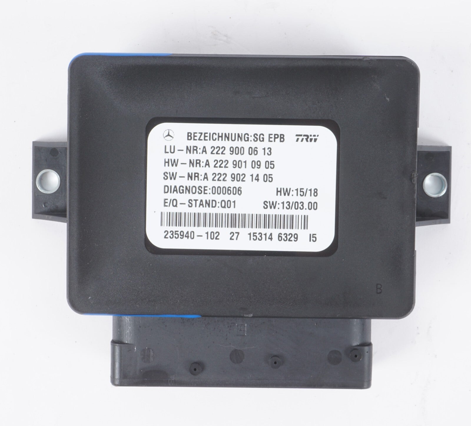 14-17 Mercedes W222 S600 S550 S63 Electronic Parking Brake Control Module OEM