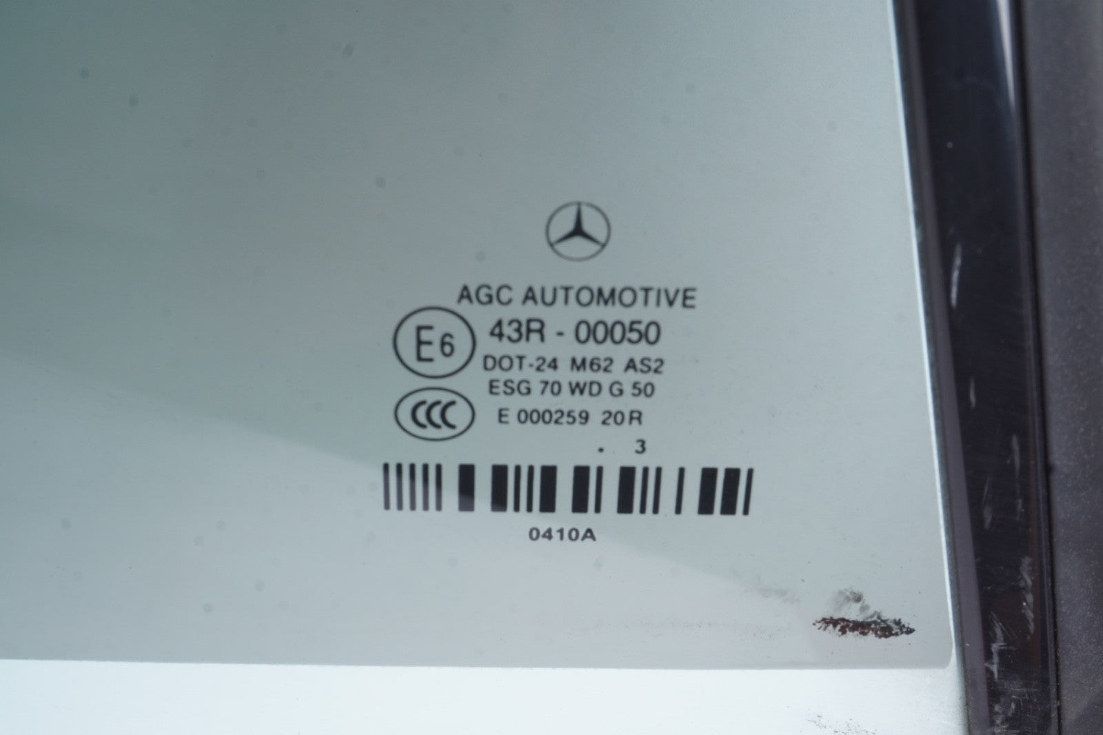 11-17 Mercedes E350 Convertible Rear Right Pass Side Quarter Window Glass OEM