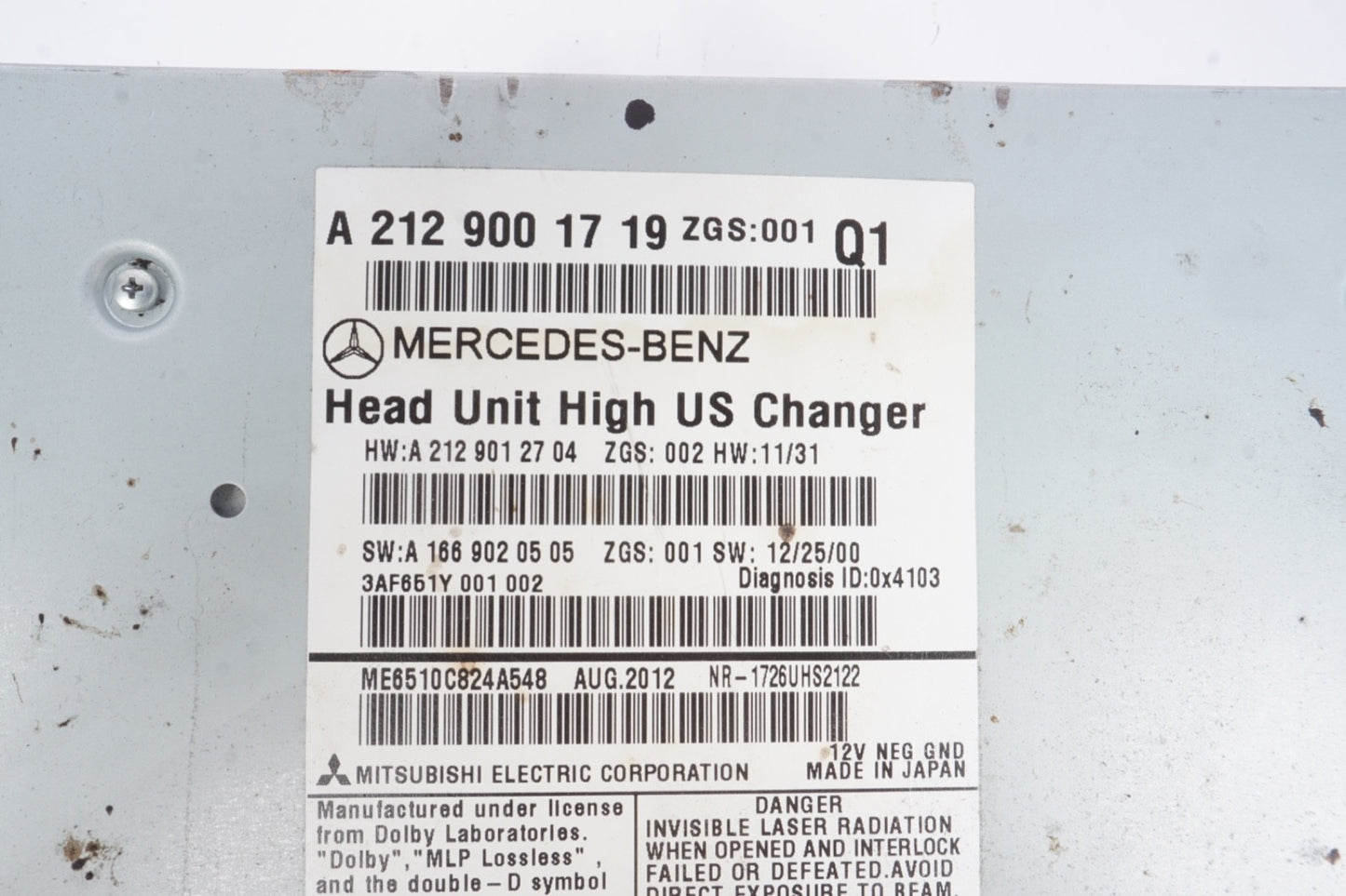 2010 - 2013 Mercedes W207 W212 E-Class Radio Audio CD Player Head Unit OEM