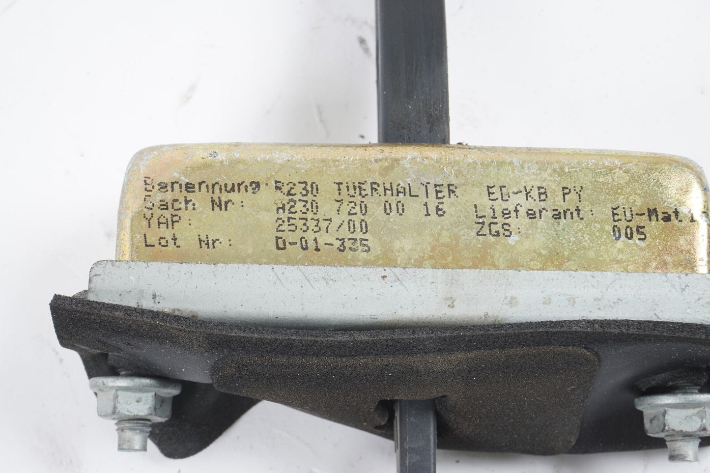 03-12 Mercedes R230 SL500 DOOR HINGE CHECK STRAP STOPPER SET OF 2 OEM