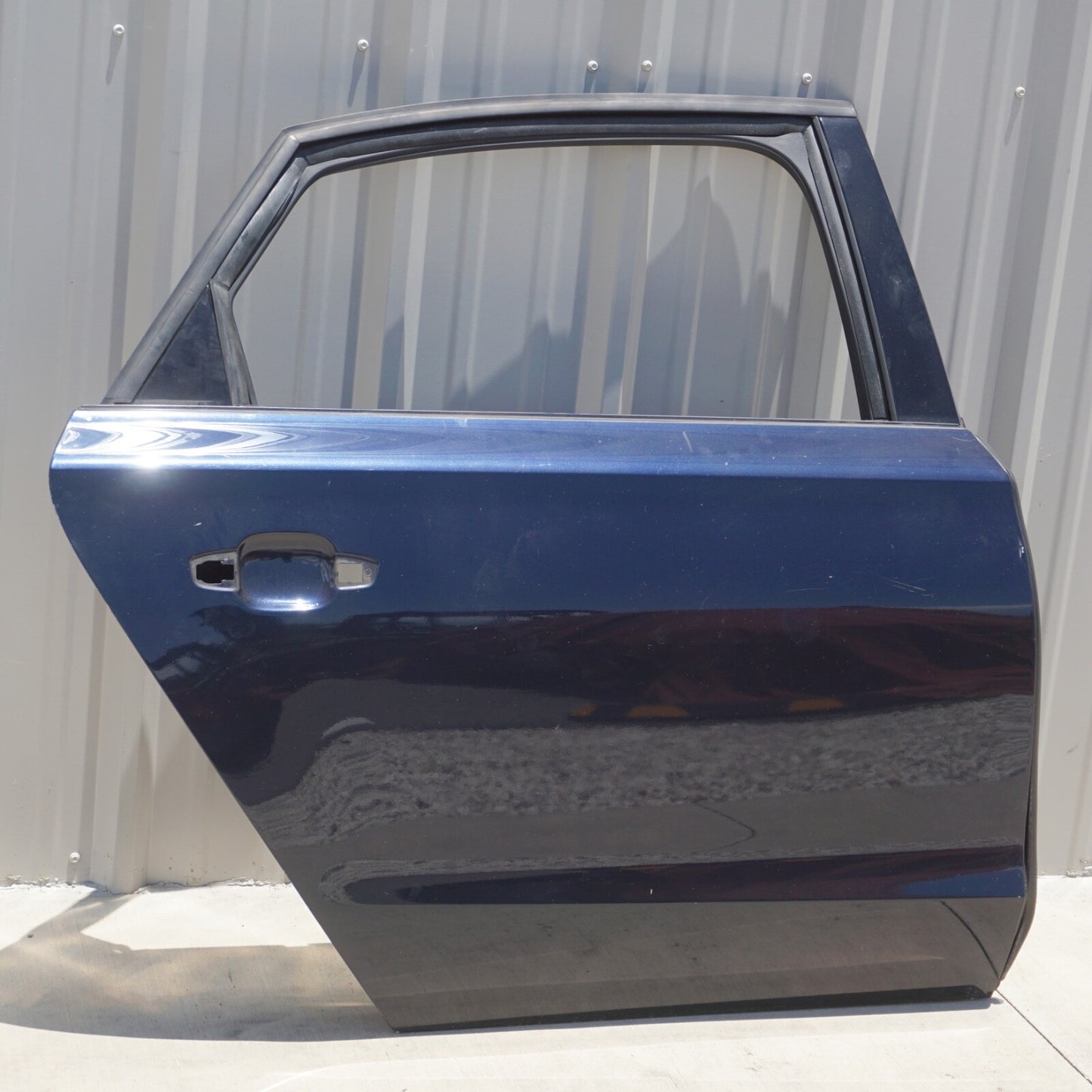 11-18 Audi A8 Long Rear Right Passenger Side Door Shell Cover Panel Blue