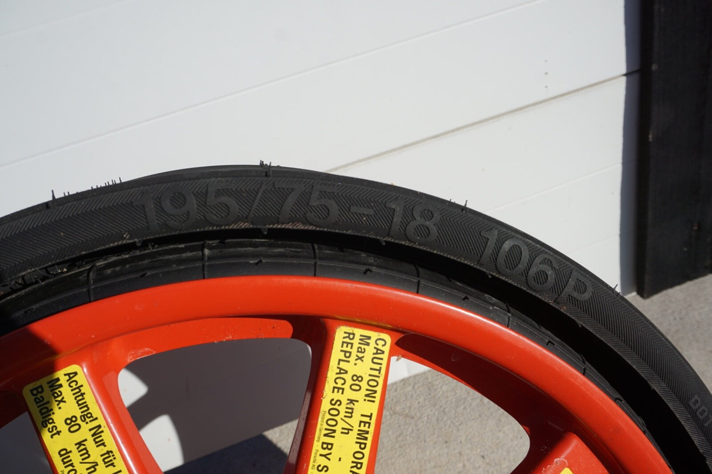 2011 - 2018 PORSCHE CAYENNE 195/75-18 SPARE WHEEL TIRE RIM 7P0601027A