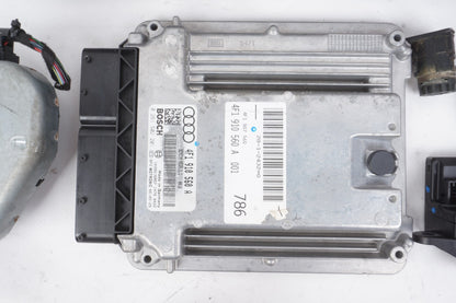 2007 2008 Audi A6 4.2L Ignition Set Key Lock Module Instrument Cluster OEM
