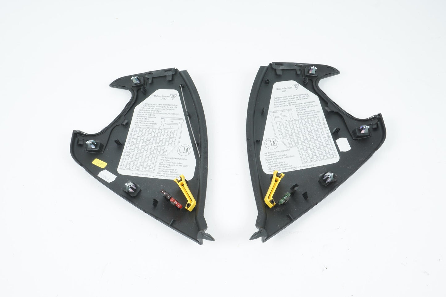 10 - 16 PORSCHE PANAMERA DASH END CAP COVER TRIM LEFT & RIGHT OEM