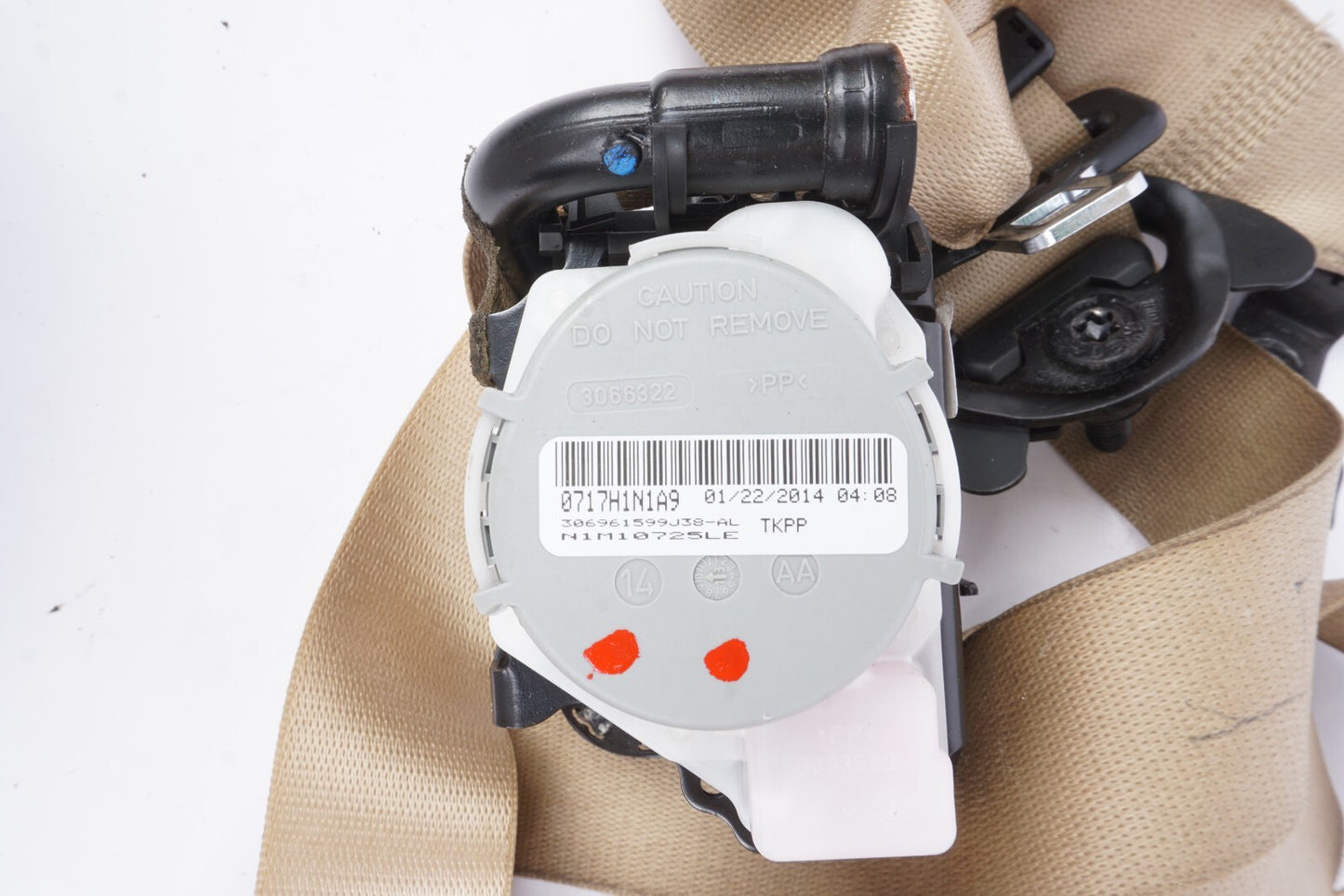 2011 - 2017 Bmw X3 F25 Front Right Passenger Side Seat Belt Retractor Beige OEM