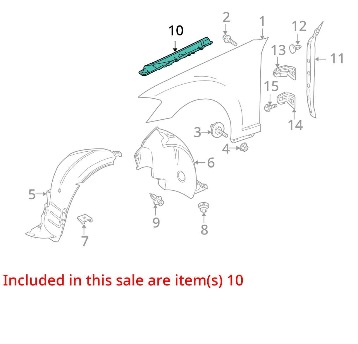 2007 - 2013 MERCEDES S CLASS W221 FENDER SUPPORT BRACKET LEFT & RIGHT  OEM